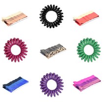 HAIR HOOPS 10종 포니테일 머리끈 1세트 & 모델스프리퍼 10종 헤어핀 3세트
