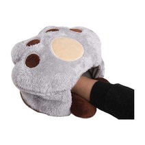 마우스패드 손목쿠션 베어 USB 온열손난로 곰돌이 곰발바닥 루돌프 보온발난로 사무실 실내화 풋워, 곰발바닥 마우스패드:다크브라운