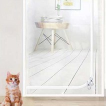 고양이 방묘창 안전울타리 베란다설치 캣도어 보호, 고양이방묘문-그레이_2XL(120*220cm)