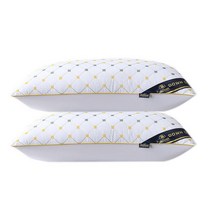 조선호텔베개 마이크로화이바 더블 G 절묘한 자수 바운스 백 베개 숏 부드러운 편안한 침실 침대 수면 5 성급 호텔 홈 성인, c01+Low pillow