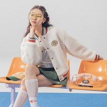 Diadora 아틀레티카 플리스 봄버 자켓 OFF WHITE D2423LJK61OWH