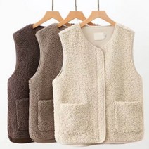 여성 양털 뽀글이 조끼 사무실 실내 어르신 빅사이즈