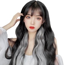 하이유니 브릿지 트윙클 여자 부분 셀프 패션 헤어 피스 붙임 머리 가발, 와이드프리미엄 (너비 : 5cm / 기장:55cm), 6.애쉬퍼플