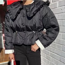 가벼운 중학생 고등학생 패딩 누빔 점퍼 여성 세련된 한국 마름모 퀼트 인형 칼라 짧은 허리 포옹 코트 여