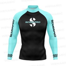 남성 수영 티셔츠 비치 UV 보호 래쉬 가드 다이빙 긴 소매 서핑 슈트 의류, 05 5_04 M