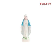 소품 골동품 장식품 1PC 6.5cm 작은 카톨릭 메리 동상 마돈나 수제 성모 마리아 예수 바탕 화면 홈 장식, B2