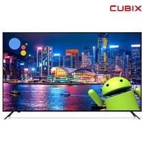 큐빅스 스마트 TV 구글 안드로이드 75인치 ~ 32인치 LED TV UHD 4K QLED 스마트티비 넷플릭스 유튜브 WIFI IPTV, 스탠드형 택배배송, 32인치 HD 스마트TV