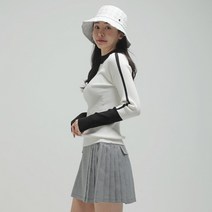 제이투제이 세련된 팔배색 소프트 골지니트 여성골프웨어