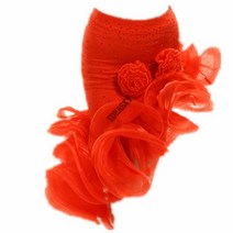 한국무용풀치마소녀 라틴 댄스 스커트 레드 오렌지 레오파드 차차/룸바/삼바/탱고 드레스 연습 공연 댄스