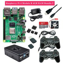 라즈베리파이 키트 코딩 raspberry pi 4 2gb 4gb ram game kit with usb gamepad 조이스틱 acrylic case sd card power, 번들 5