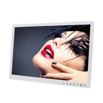 디지털사이니지 전자액자 did모니터17 인치 HD 디지털 프레임 전자 앨범 터치 버튼 비디오 플레이어 시계, 02 WHITE_01 EU 플매트 카펫 러그