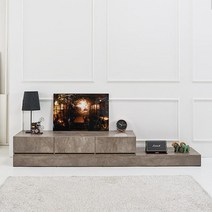 F4471 LED 와이드 거실수납장 2300 2colors, 1_화이트마블