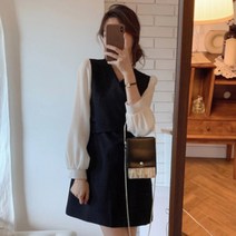 투피스형 원피스 면접 단아한 출근룩 원피스