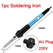 Electric Soldering Iron 60W Adjustable Temperature Tips Rework Station 220V/110V Tools, 06 806 (AU 220V)