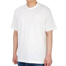 요지야마모토 [요지야마모토] Y-3 로고 FN3359 CWHITE 남자 반팔티셔츠