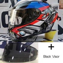 쇼웨이 헬멧 쇼에이 바이크 홍진 클래식 오토바이 풀페이스 오토바이 헬멧 X14 HP44 RRS1000 블루 모토, 02 A clear black lens