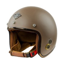 나폴리 Napoli helmet 오픈페이스 SH 루비 무광 모카베이지 안전 인증 스쿠터 바이크 헬멧 소두핏 하이바 레트로 클래식 텐덤 반모 킥보드, 기본 헬멧(무광 모카베이지)