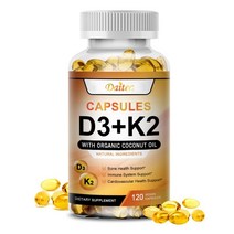비타민 D3 + K2 캡슐, 병, 120PCS