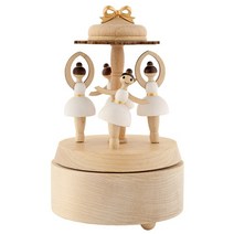 화이트 데이 기념일 뮤직 오르골 여친 선물 원목 상자, C.발레 인형