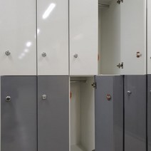 락카장 개인 락커 2단 기숙사 개인 사무실 옷장 목재 락커룸 제작, 화이트+일반볼키