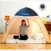 원터치 실내 난방 텐트 방한 침대 텐트 돔텐트