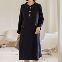 김여사 디넬 스티치 카라 원피스 엄마옷/마담옷/중년여성/40대/50대