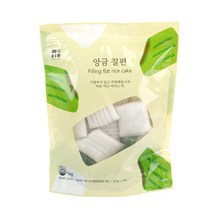 떡한입맛 굳지않는 흰/모싯잎 팥앙금 절편 1kg(1팩)