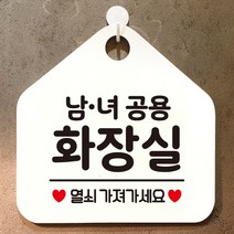 제제데코 매장 사무실 화장실 안내판 오픈 부재중 셀프 휴일 걸이용 안내표지판 제작주문 246남녀공용화장실열쇠 오각20cm, 246남녀공용화장실열쇠 오각형 단면(포맥스 화이트+문구 블랙), 1개