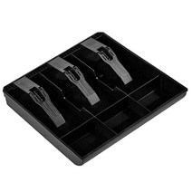 상점 호텔 대중음식점 상점 은행을 위한 3개의 격자 금전 등록기 상자, 24.6x24.4x3.5cm, 검은 색