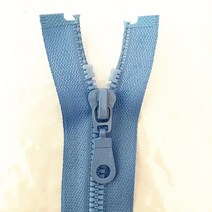 옷 지퍼 달기 2 조각 5 #(25-70 )cm 분리형 수지 지퍼 오프닝 자동 생태 잠금 플라스틱 지퍼 재봉 슈트 용, 03 Lake blue_01 2pcs_05 50cm, Lake blue