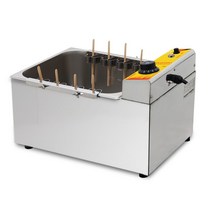 핫도그튀김기 축제장사 핫도그 핫바 소시지 튀김 기계, 깊이 25cm