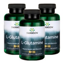 스완슨 L-글루타민 500mg 캡슐, 100개입, 3개, 100정
