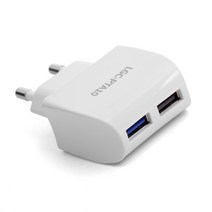 포엘지 USB 2포트 3A 퀵차지3.0 고속충전기 LGC-PTA10, 화이트, 1개