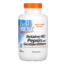 Doctors Best Betaine 베타인 650mg 펩신 360캡슐 1개, 2개