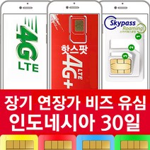 인도네시아 유심칩 30일 핫스팟 무제한 지원 인도네시아유심 데이터 로밍 심카드 xl 스카이패스로밍, 오늘주문내일수령