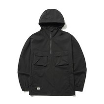 [국내매장판] 스노우피크 snowpeak 어패럴 아웃도어 아웃포켓 아노락 자켓 블랙 바람막이 점퍼 긴팔 캠핑패션 S22SURAN40BK