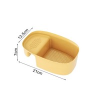 Rong주방 싱크 필터 랙 백조 모양 다기능 스토리지 바구니 삼각형 교수형 드레인 바구니 드레인 랙 주방 용품, yellow 1