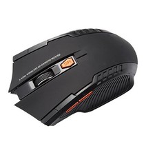 2.4GHz 무선 마우스 2400 인치 당 점 6 버튼 광학 게임 머 컴퓨터 PCUSB 수신기 포함, [01] Black, 한개옵션1