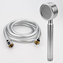 크리썸 알루미늄 고압 수압상승 절수 샤워기 헤드 + 360호스세트, 샤워기헤드 + 360 PVC 2m