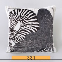 명품 럭셔리 H로고 쿠션 45cm 슈발도리앙 고급 미용실 거실 안방 호텔 북유럽 인테리어 쇼파 말 쿠션, BE