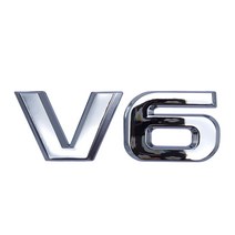 자동차 V6 V8 엔진 엠블럼 스티커 뱃지 배지, V6엔진L/유광크롬