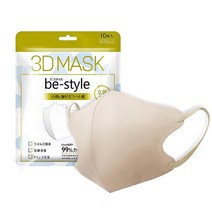 NIUFLY 새부리형 마스크 3D 비말차단 마스크 100매, 버터 크림, 10개, 10매입