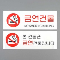 금연건물 빌딩 금연문구 안내문 흡연금지 노스모킹, 본건물은 금연