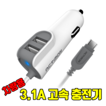 일체형 2포트 차량용 충전기 USB C타입 5핀 아이폰 8핀(3.1A) 고속충전기 [1982상점], 가정용 C타입