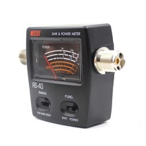 전원 RS-40 SWR/와트 미터 NISSEI 125-525MHz UHF/VHF M 유형 커넥터 TYT Kenwood Baofeng LED 스크린 라디, 한개옵션0