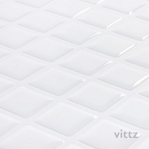 [비츠조명] 손쉽게 붙이는 보닥타일 시트지 스퀘어 퓨어화이트 SQW13 1장