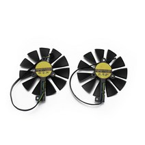 그래픽카드 팬 수리 부품 87mm t129215sh fdc10u12s9 c 4pin rtx 2060 2070 2080 asus geforce rtx2080 rtx2070 게임, 2개