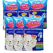 에버쿨 크리스탈 box(5Lx6개)(흡수형모래)-향선택, 무향