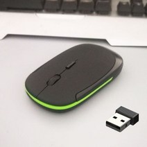 2.4Ghz 무선 마우스 게이머 컴퓨터 PC 게임용 USB 수신기 포함 윈도우 7/2000/XP/비스타 용 노트북 액세서리, Bl 및 M 가는 패드