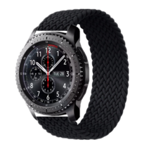 갤럭시워치 3 4 5 클래식 액티브 기어 스포츠 브레이드 솔로루프 스트랩 밴드 시계줄20mm, 01 네이비 블랙